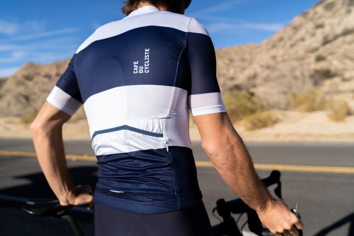 cafe du cycliste angeline navy white