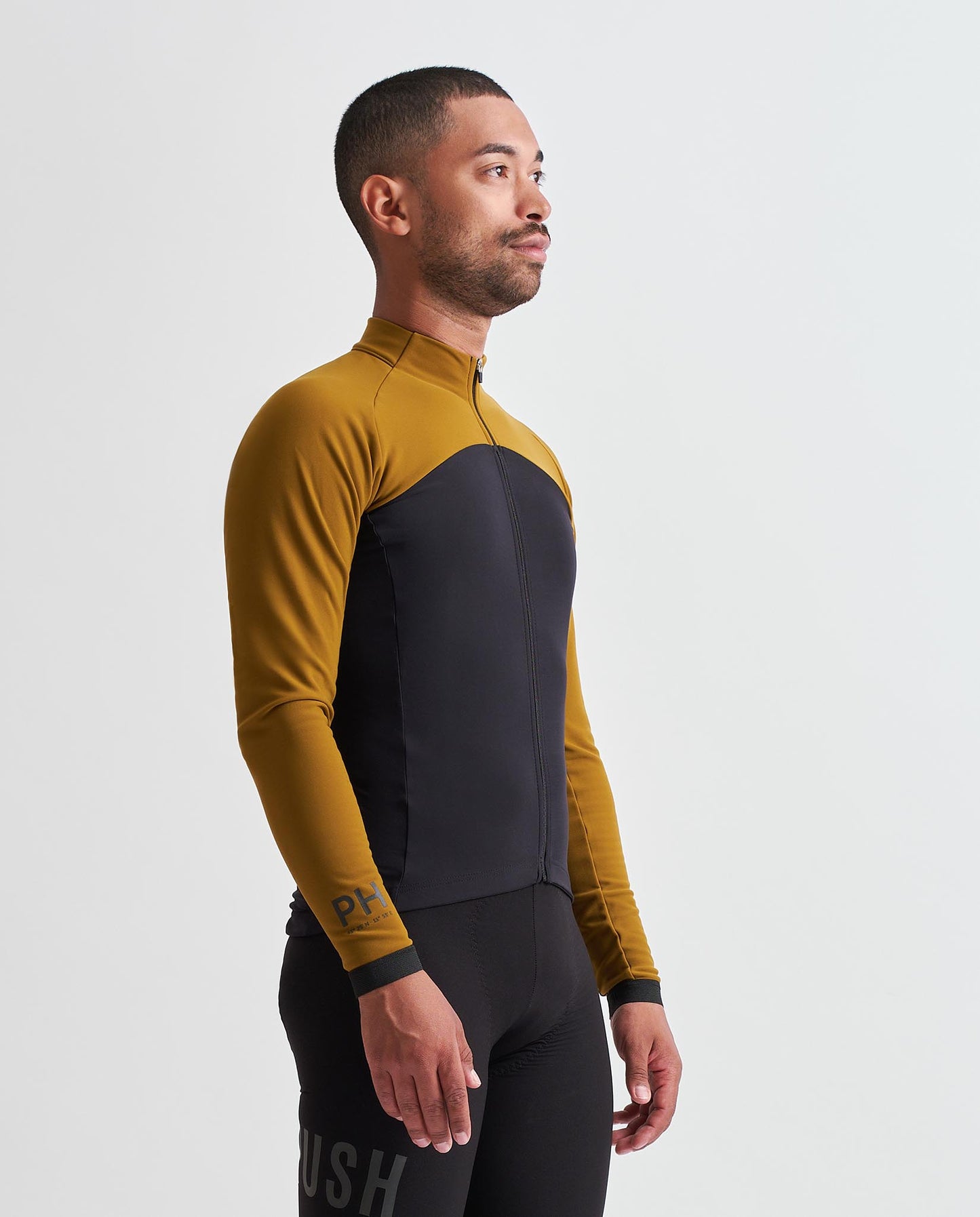 Push Hard Copper Mustard Black Jersery